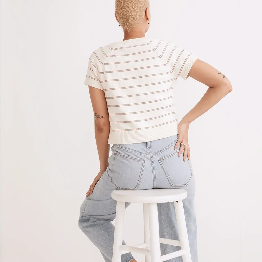 Madewell Linden Scoop Sweater Tee in Stripe - Picture 2 of 6